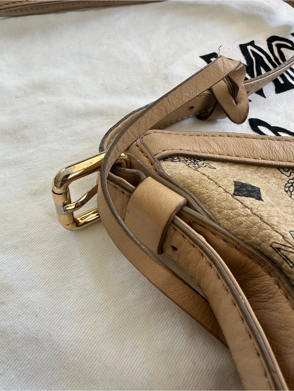 MCM Visetos Signature Beige HOBO Bag - Picture 5 of 15
